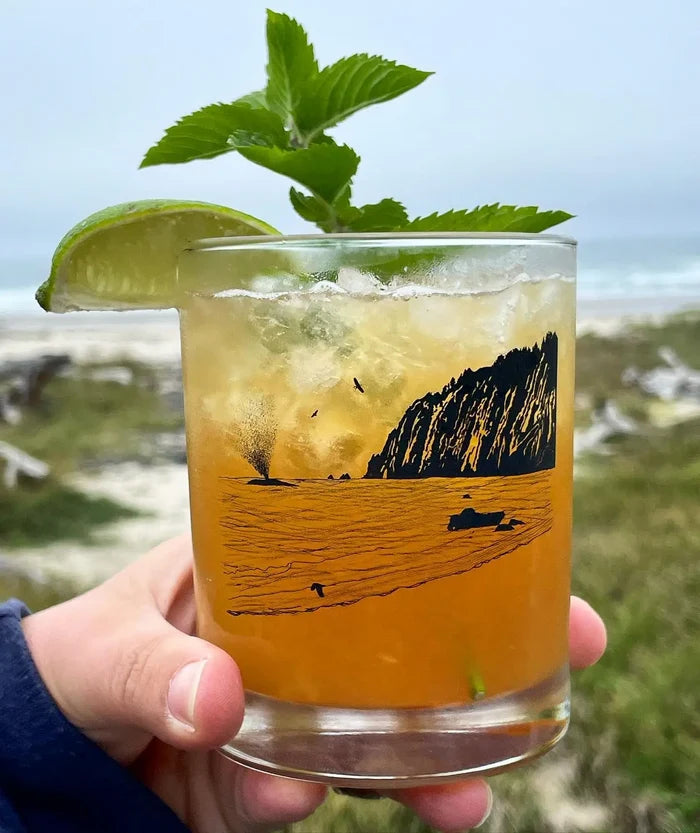 Whale Sighting Lowball Rocks Glass