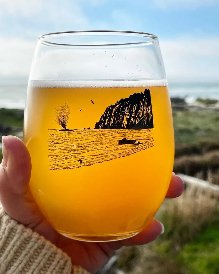 Whale Sighting Stemless Wine Glass