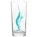 Whales Narwhal Narwhale Whale Color Aqua Tall Collins Glass