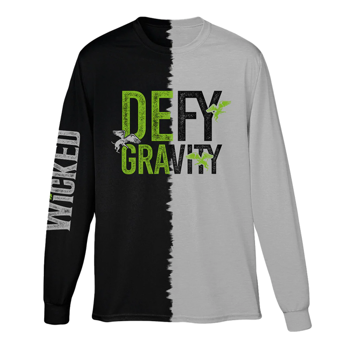 Wicked Unisex Black and White Defy Long Sleeve