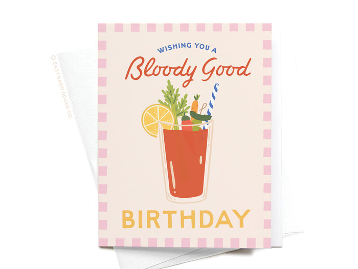 Wishing You a Bloody Good Birthday Greeting Card - Onderkast Studio