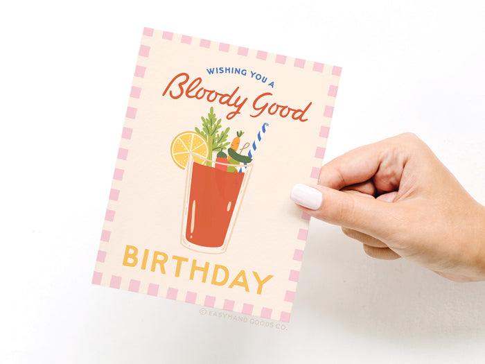 Wishing You a Bloody Good Birthday Greeting Card - Onderkast Studio