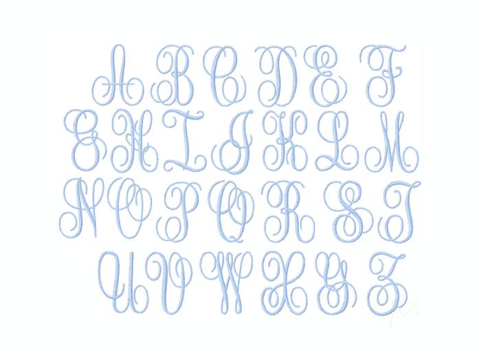 X-Large 6x10 Kathryn Satin Stitch Hoop Embroidery Font