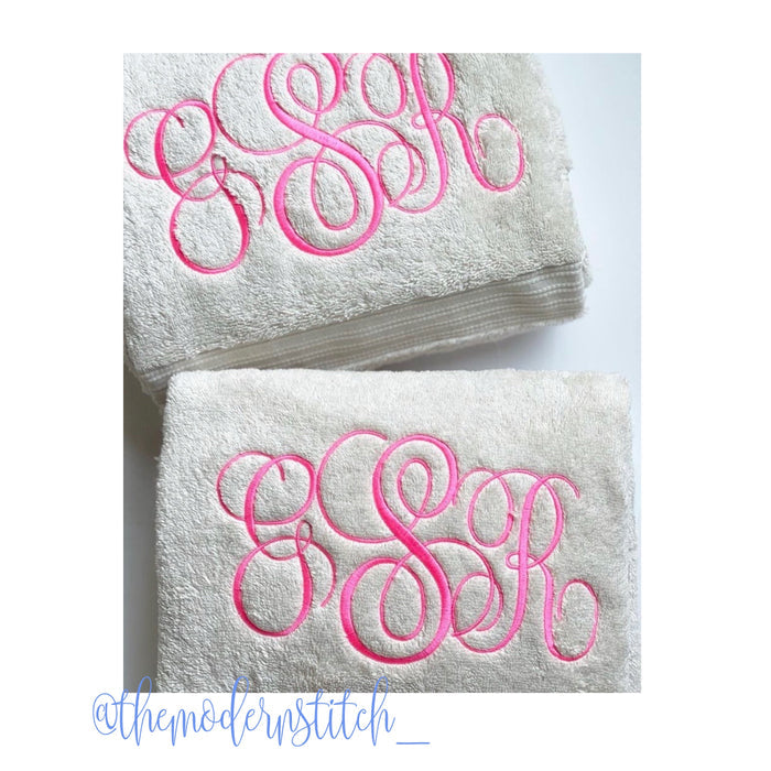 X-Large 6x10 Kathryn Satin Stitch Hoop Embroidery Font