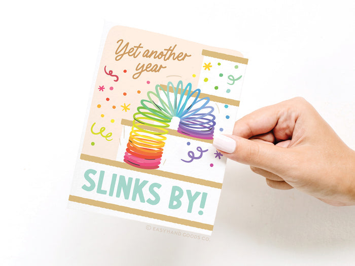 Yet Another Year Slinks By Greeting Card